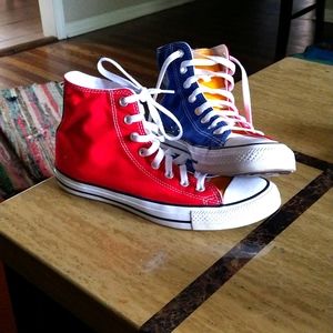 Red blue yellow green Converse